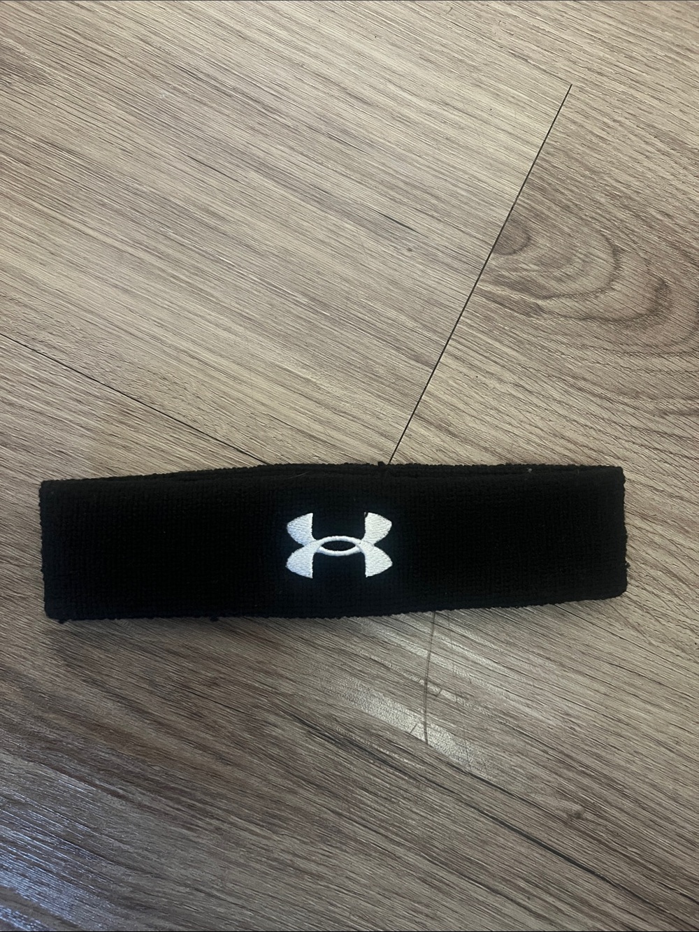 Under Armour Black Headband with White Logo